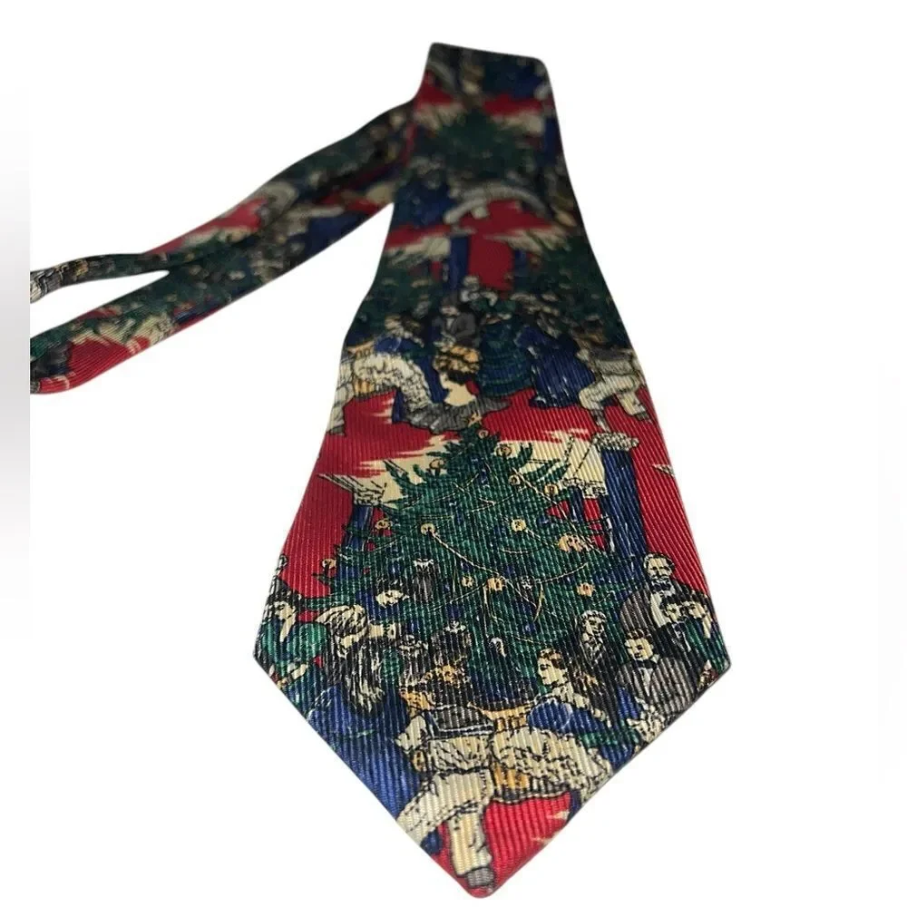 Vintage Silk Christmas Tie